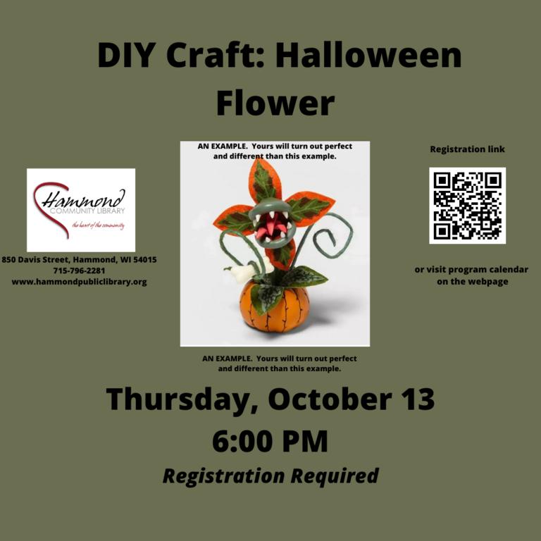 DIY: Halloween Flower Craft