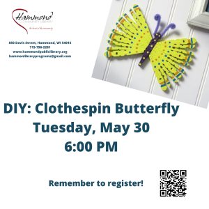 Craft Night: Clothespin Butterfly