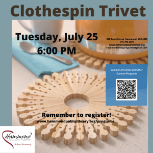 Craft Night: Clothespin Trivet