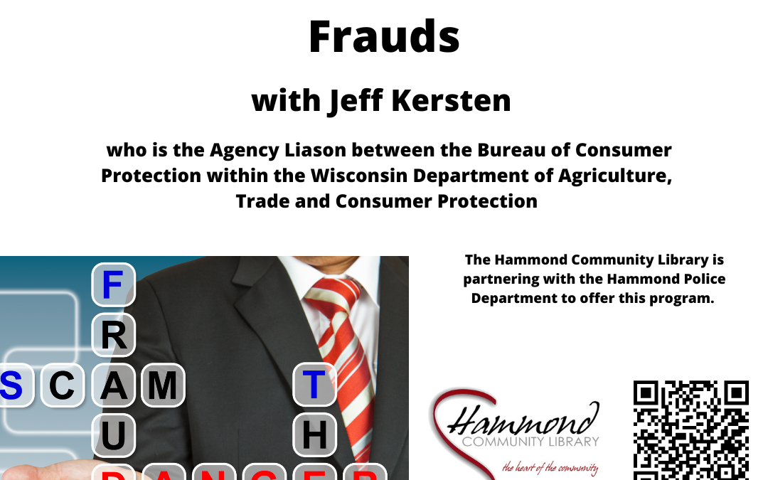 Learn about Common Scams and Frauds-July 31 @ 2:00 PM