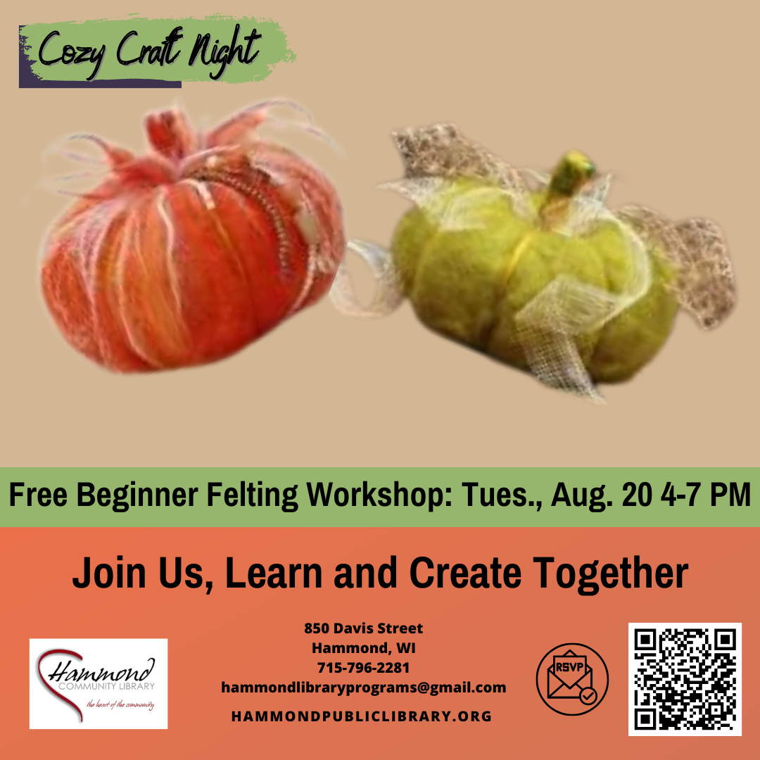 Beginner Felting Workshop, August 20